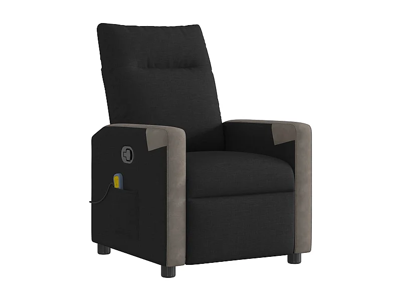 Sillón de relax | Sillón reclinable de masaje de tela negro SHL2554