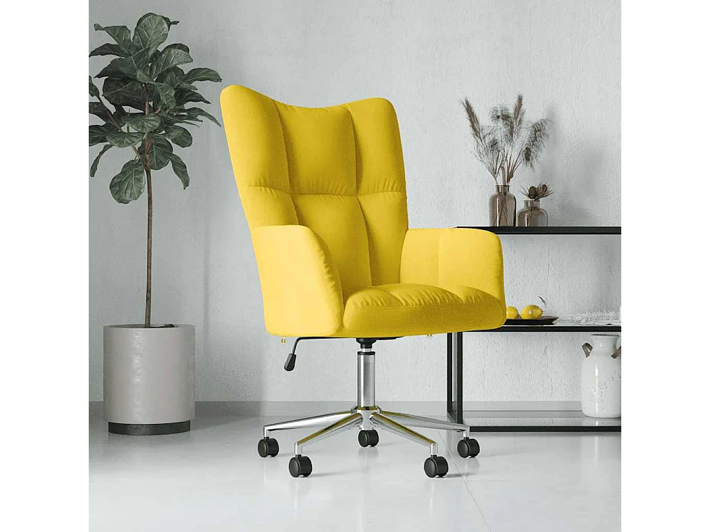 Relaxsessel | Lounge Sessel Senfgelb Samt SHL31773