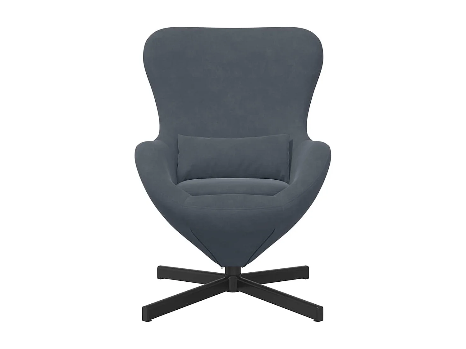 Sillón de relax | Sillón huevo Gris oscuro 63x73x90 cm Terciopelo SHL5948