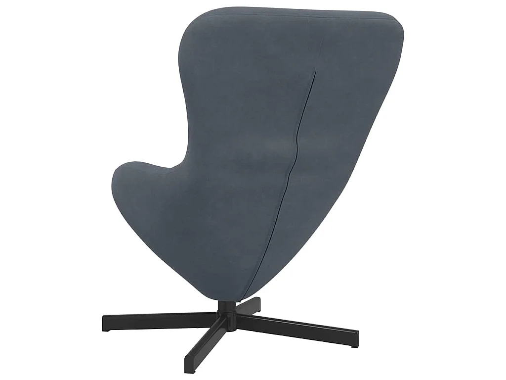 Poltrona Salotto | Sedia | Poltrona uovo Grigio scuro 63x73x90cm Velluto SHL5070
