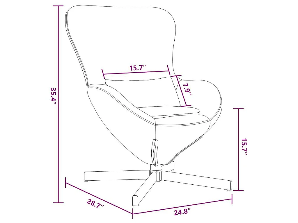 Poltrona Salotto | Sedia | Poltrona uovo Grigio scuro 63x73x90cm Velluto SHL5070