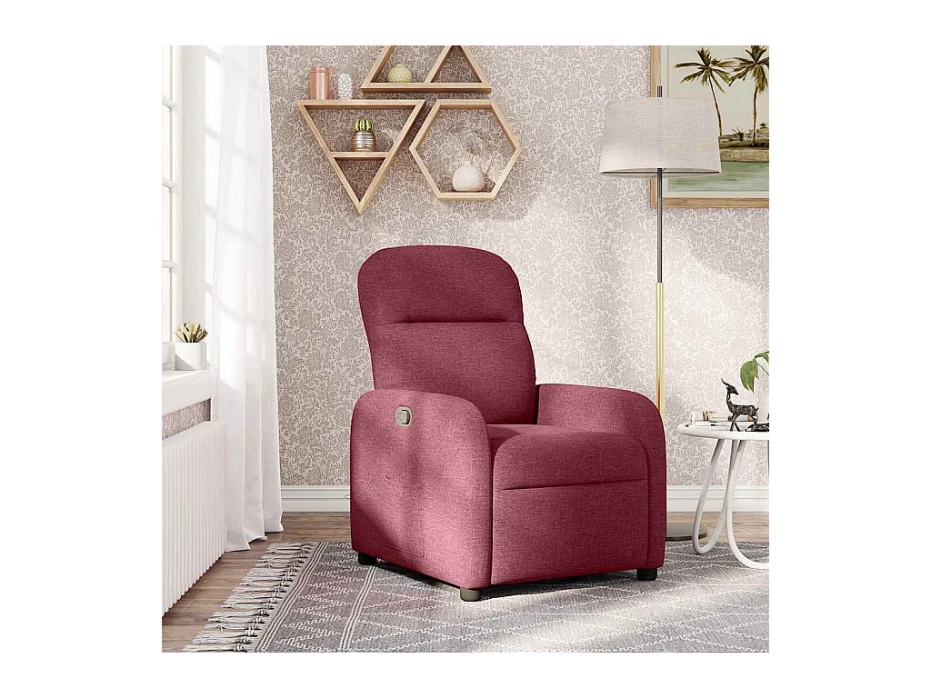Sillón de relax | Silla | Sillón reclinable de tela rojo tinto SHL7283
