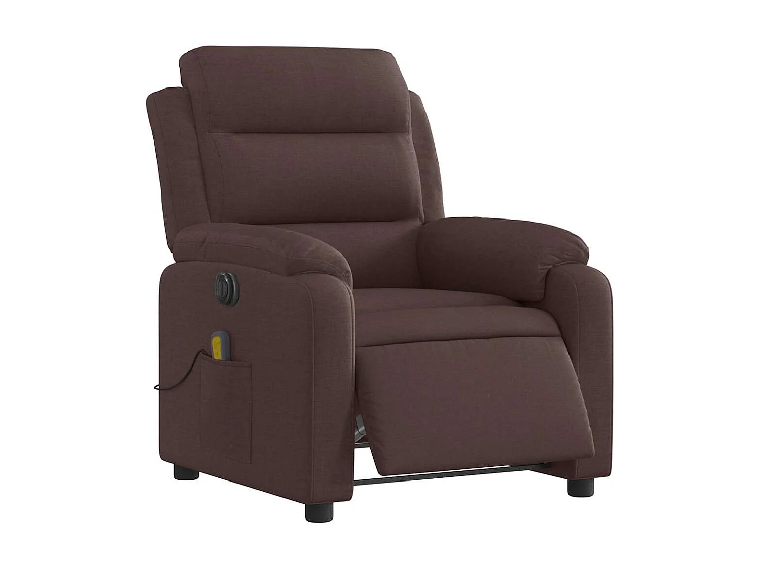 Fauteuil inclinable électrique-Fauteuil de massage pour Salon Marron foncé Tissu SHL5339