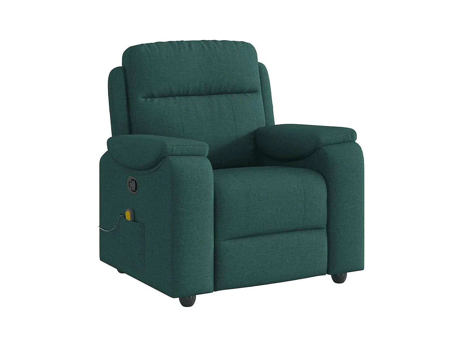 Fauteuil inclinable-Chaise de relax-Fauteuil de Massage Vert foncé Tissu SHL3135