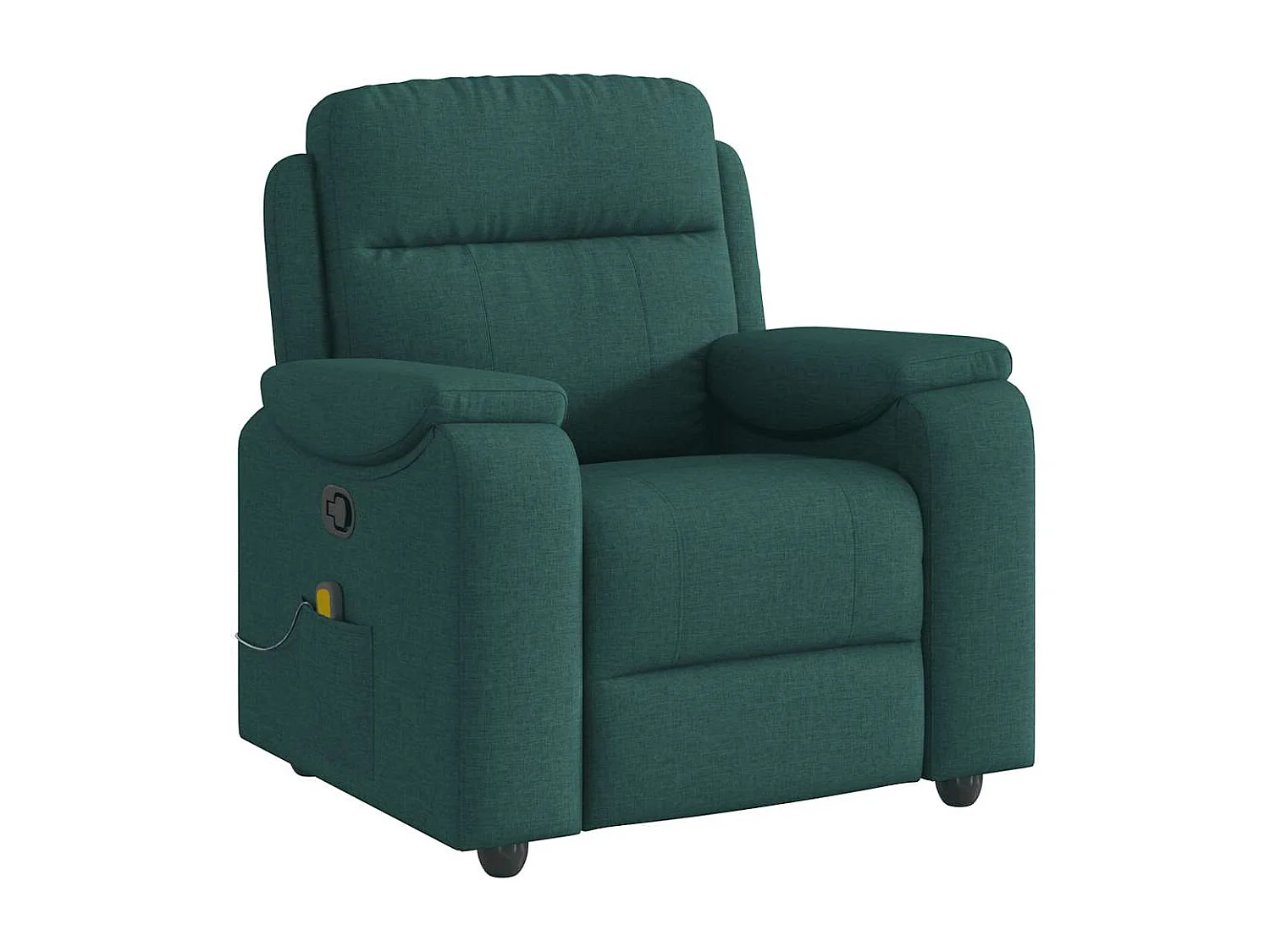 Fauteuil inclinable-Chaise de relax-Fauteuil de Massage Vert foncé Tissu SHL3135