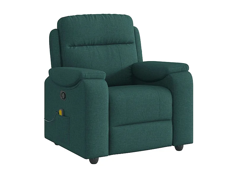Fauteuil inclinable-Chaise de relax-Fauteuil de Massage Vert foncé Tissu SHL3135