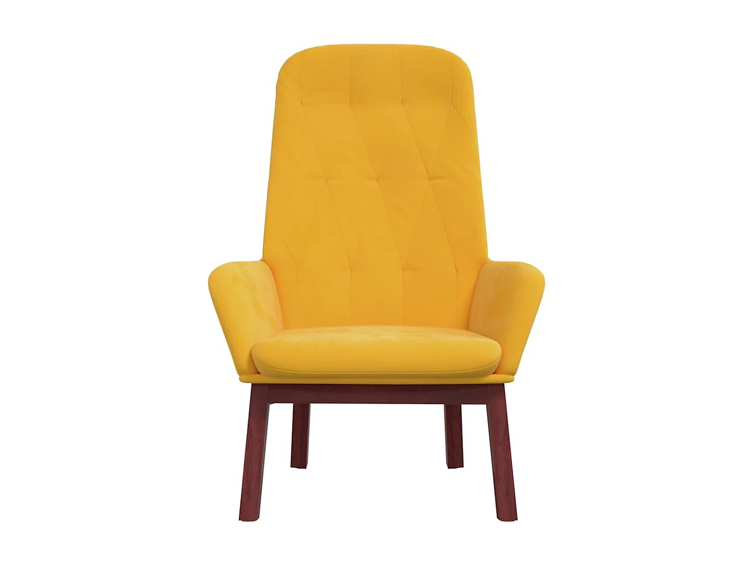 Chaise de relaxation-Fauteuil de Salon Jaune moutarde Velours SHL4266