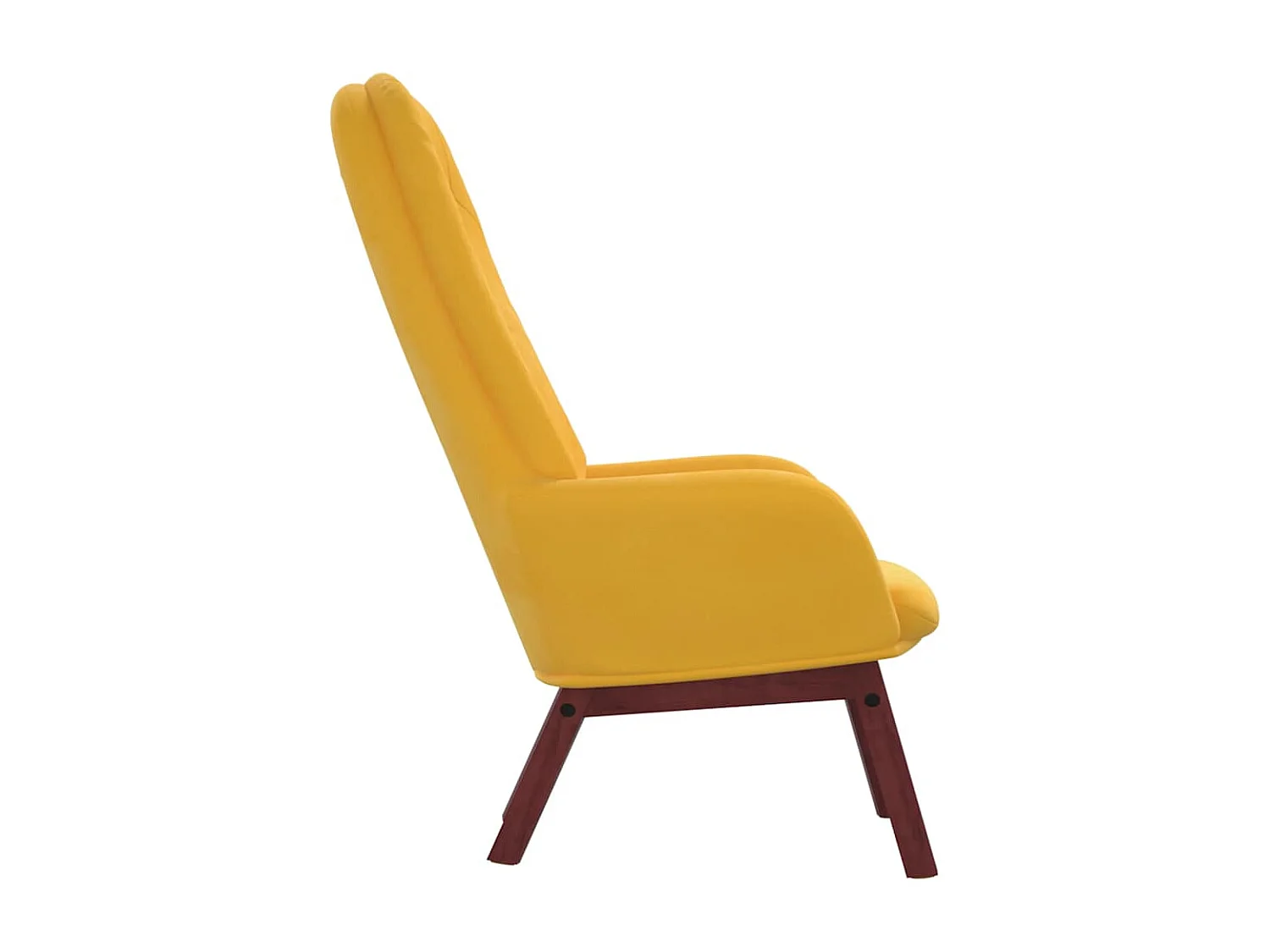 Chaise de relaxation-Fauteuil de Salon Jaune moutarde Velours SHL4266