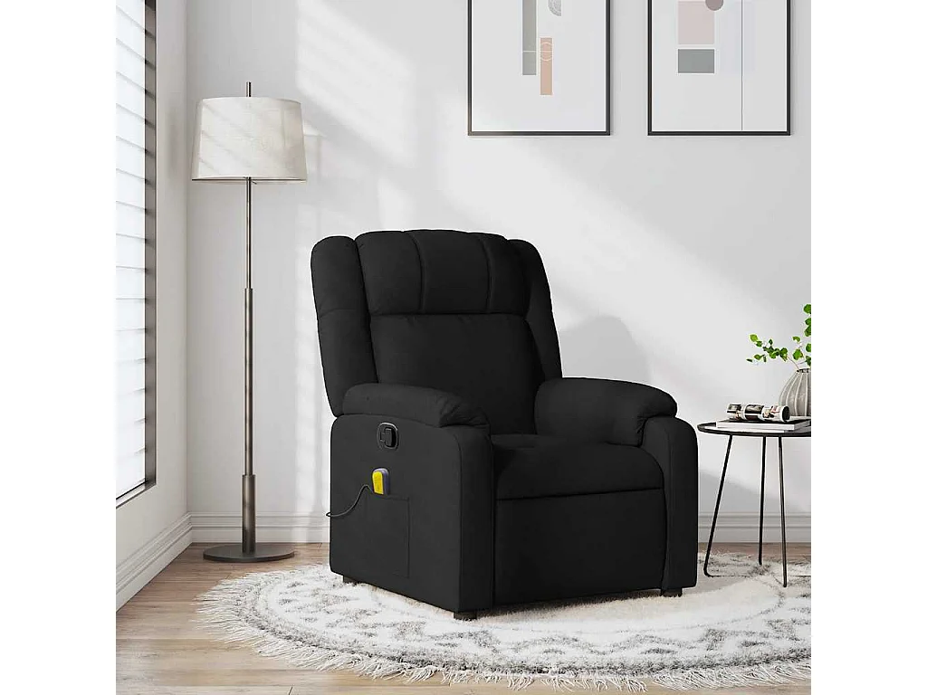 Fauteuil inclinable-Chaise de relax-Fauteuil de Massage noir tissu SHL2104