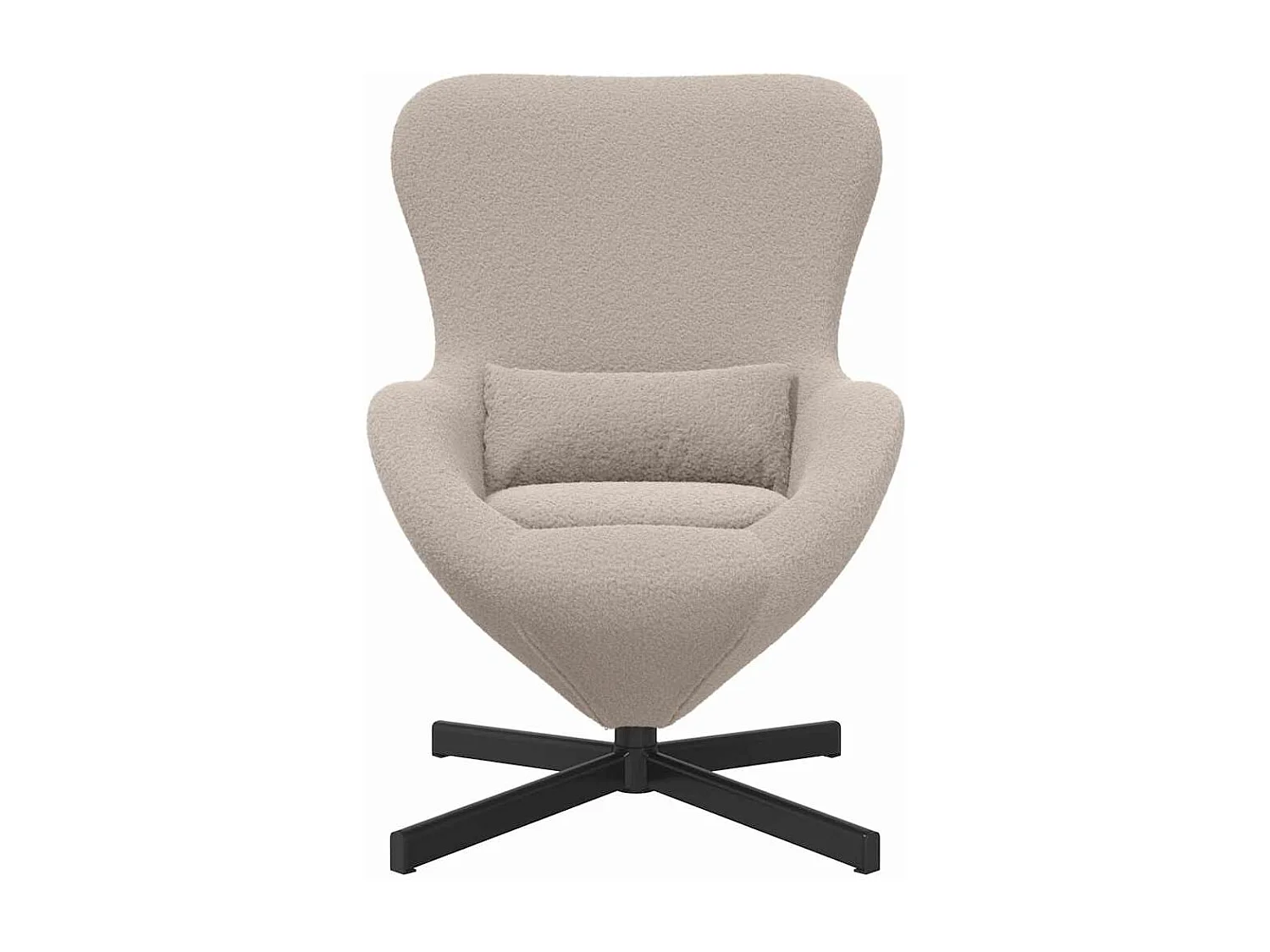 Eiersessel | Relaxsessel indoor Hellgrau 63x73x90 cm Stoff SHL30767