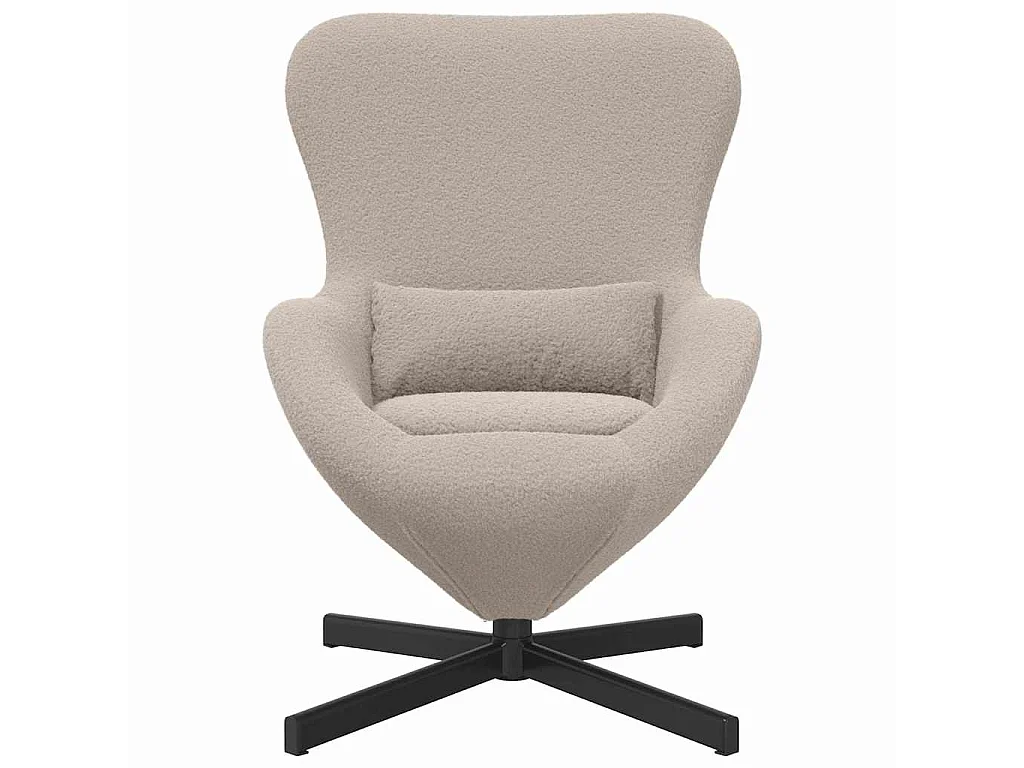 Eivormige stoel Lichtgrijs 63 x 73 x 90 cm Stof