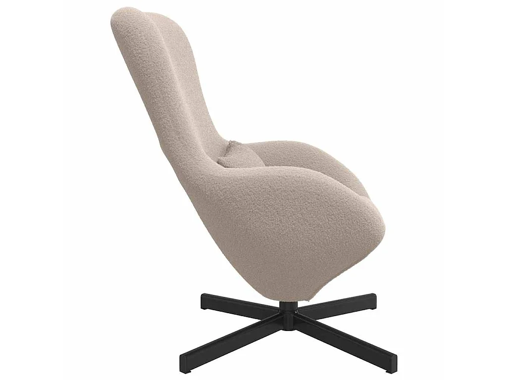 Eivormige stoel Lichtgrijs 63 x 73 x 90 cm Stof