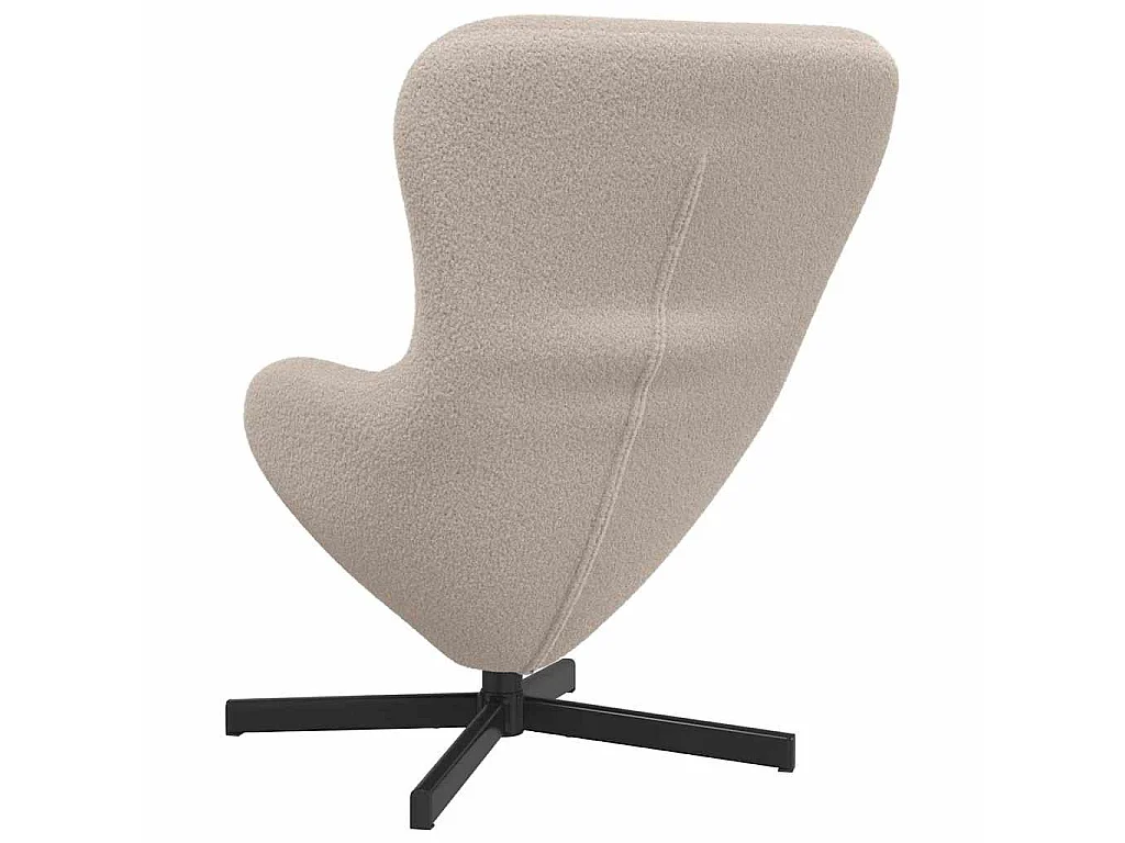 Eivormige stoel Lichtgrijs 63 x 73 x 90 cm Stof
