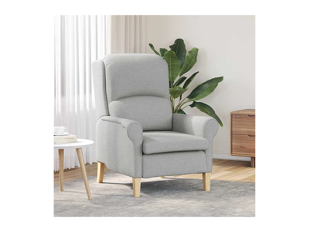 Sillón de salón | Silla de relax | Sillón Gris nube 76x94x102 cm tela SHL3882