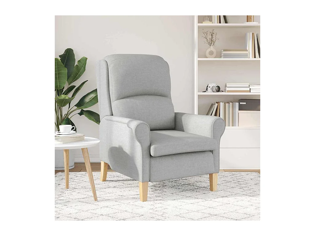 Sillón de salón | Silla de relax | Sillón Gris nube 76x94x102 cm tela SHL3882