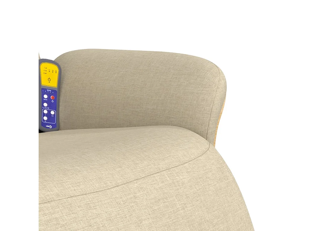 Massagesessel | Relaxsessel mit Fußteil Creme Stoff SHL66261