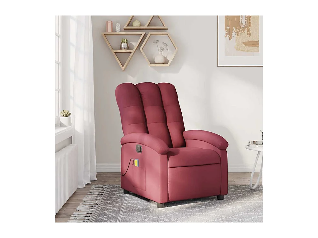 Sillón de salón | Silla | Sillón de masaje reclinable de tela color vino tinto SHL6954