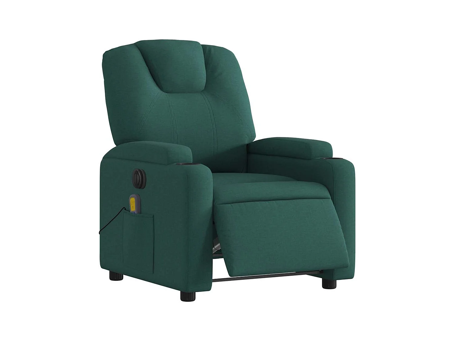 Sillón de relax | Sillón reclinable de masaje eléctrico tela verde oscuro SHL2097