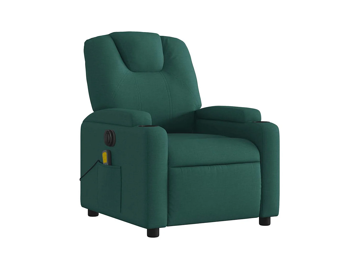 Sillón de relax | Sillón reclinable de masaje eléctrico tela verde oscuro SHL2097