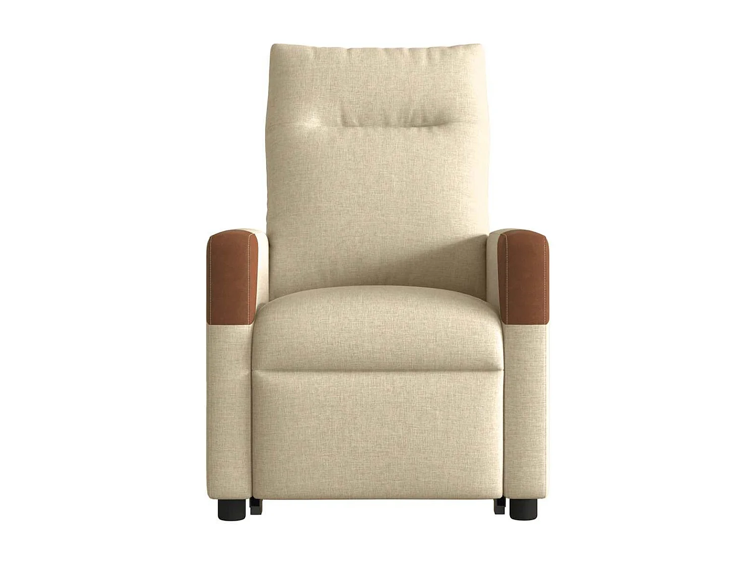 Fauteuil inclinable-Chaise de relax-Fauteuil de Massage Crème Tissu SHL5441