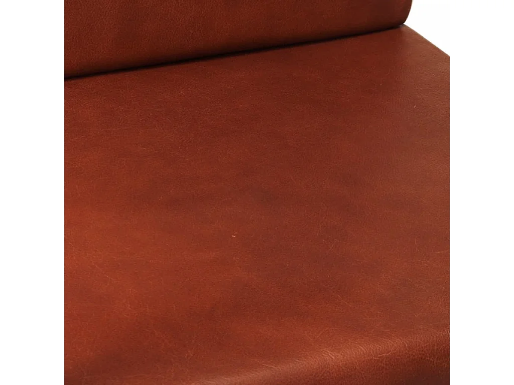 Fauteuil salon-Chaise de relax-Fauteuil marron cuir véritable SHL3477