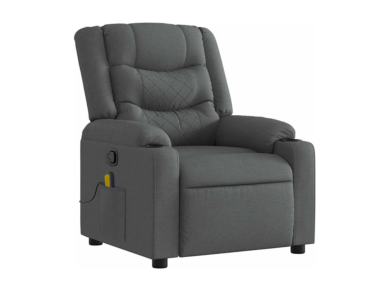 Fauteuil inclinable-Chaise de relax-Fauteuil de Massage Gris foncé Tissu SHL1956