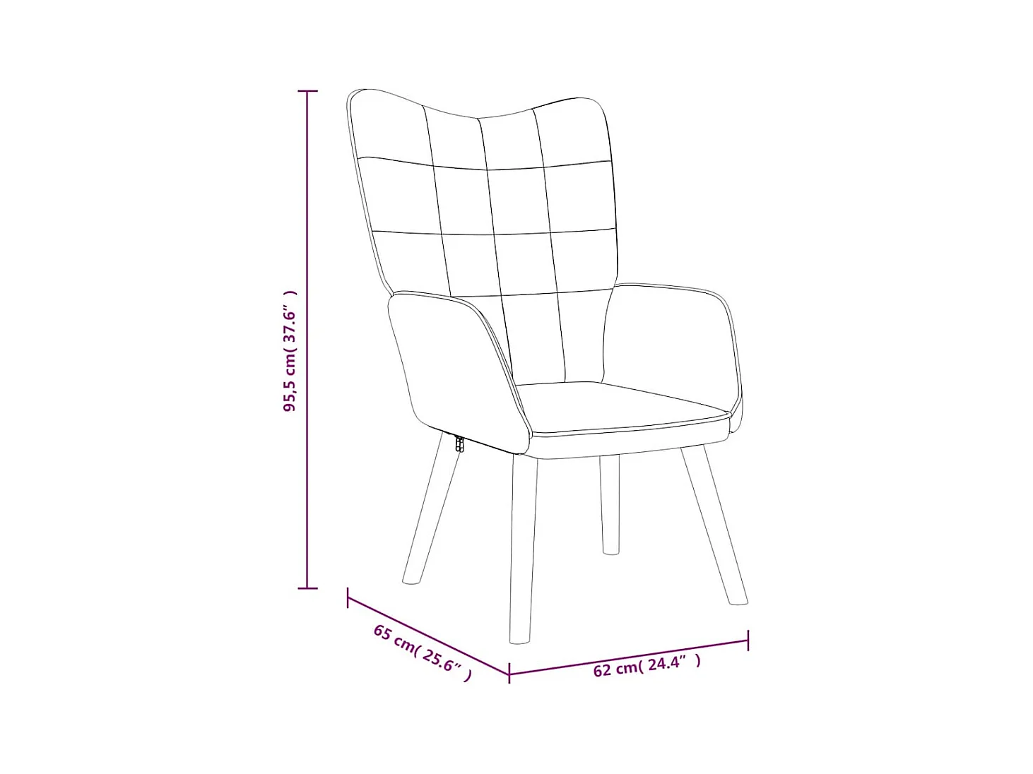 Sillón de relax | Silla de relax de tela negro SHL9034