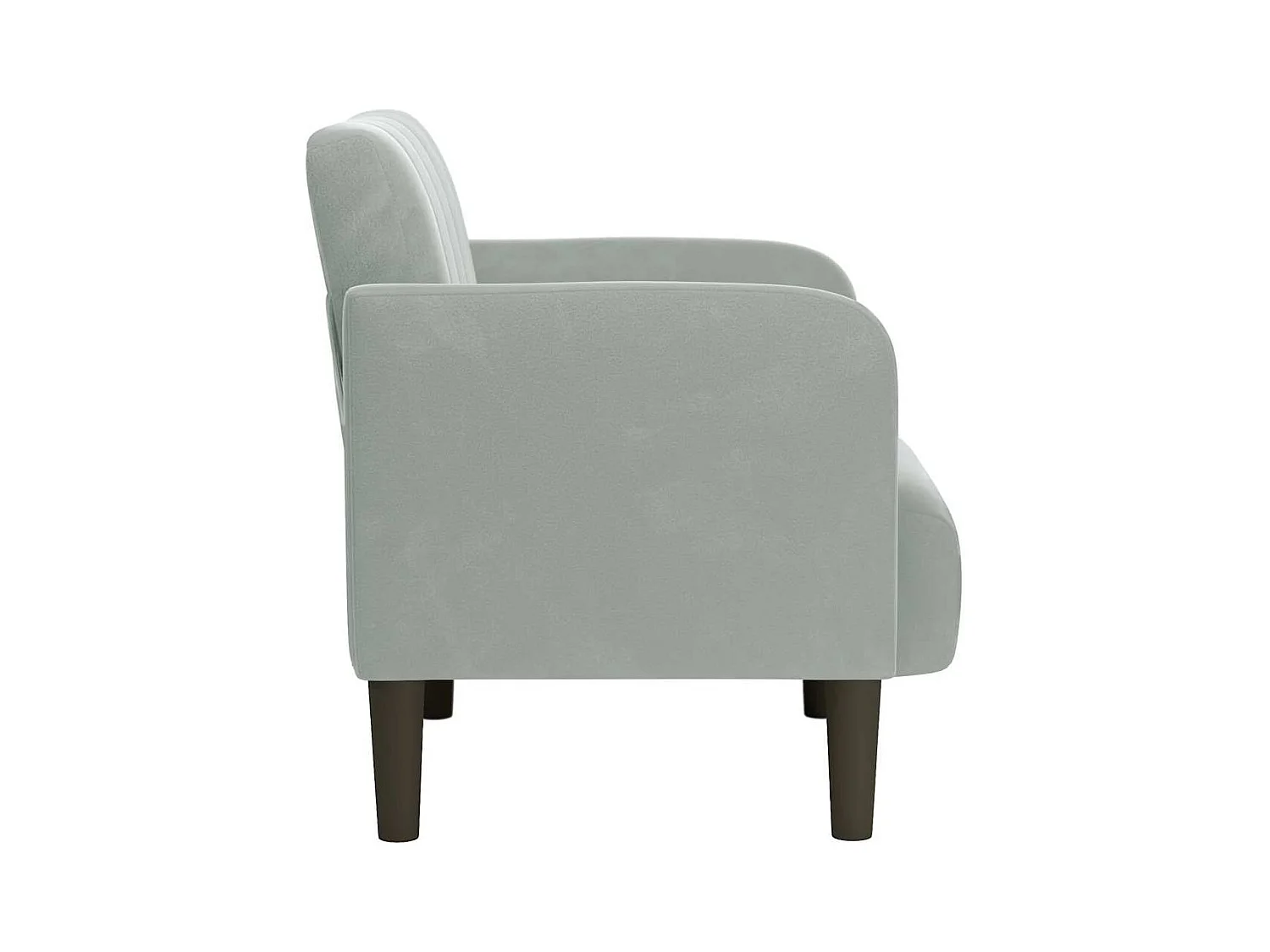 Sillón de relax con reposabrazos Terciopelo Gris Claro 54 cm SHL2692