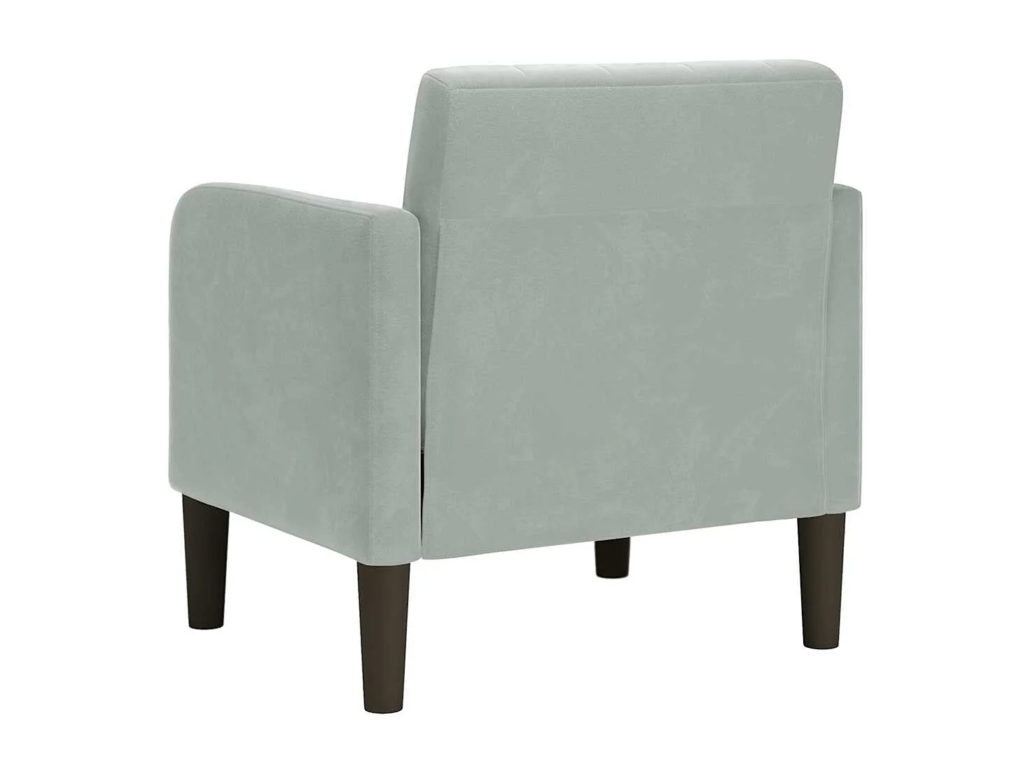 Fauteuil Salon-Chaise de relax avec accoudoirs gris clair 54 cm velours SHL5471