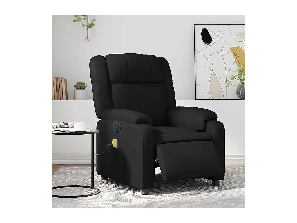 Sillón de salón | Silla | Sillón de masaje reclinable eléctrico cuero sintético negro SHL5728