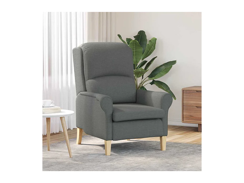 Sillón de salón | Silla de relax | Sillón Gris oscuro 76x94x102 cm tela SHL9481