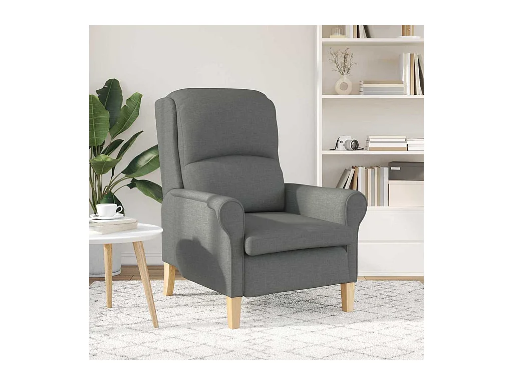 Sillón de salón | Silla de relax | Sillón Gris oscuro 76x94x102 cm tela SHL9481