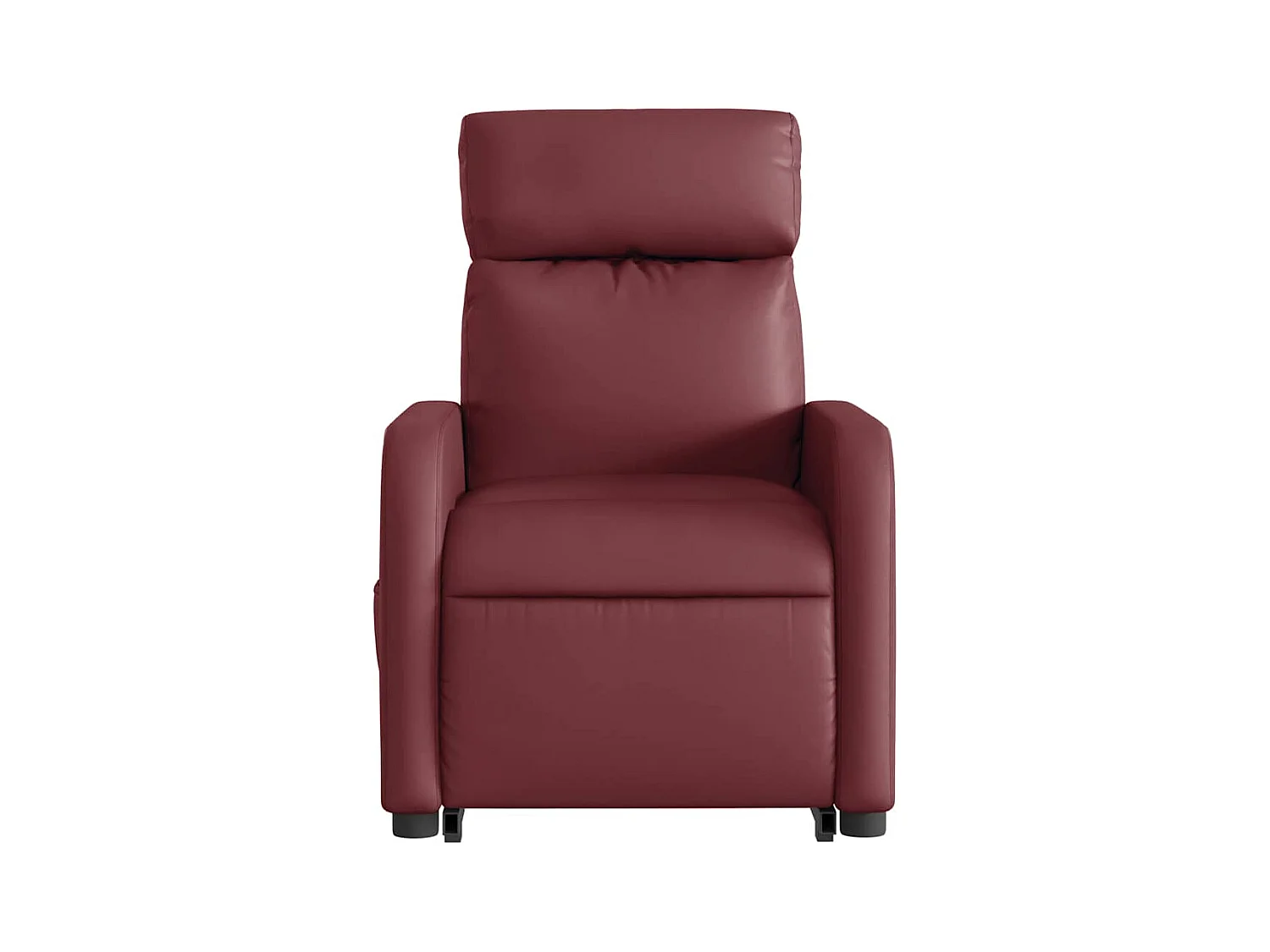 Sillón de relax | Sillón reclinable elevable cuero artificial rojo tinto SHL5476