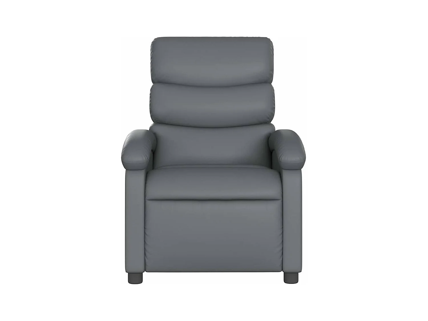 Sillón de relax | Sillón reclinable de cuero sintético gris SHL3893