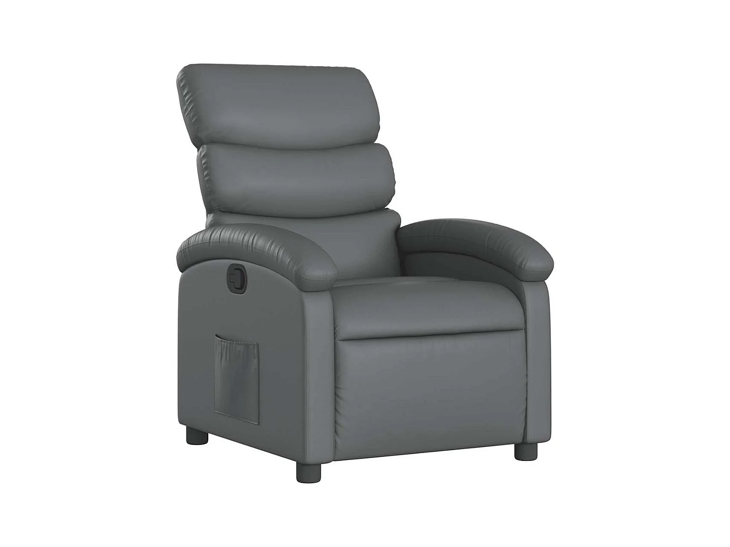 Fauteuil inclinable-Fauteuil salon Gris Similicuir SHL3177