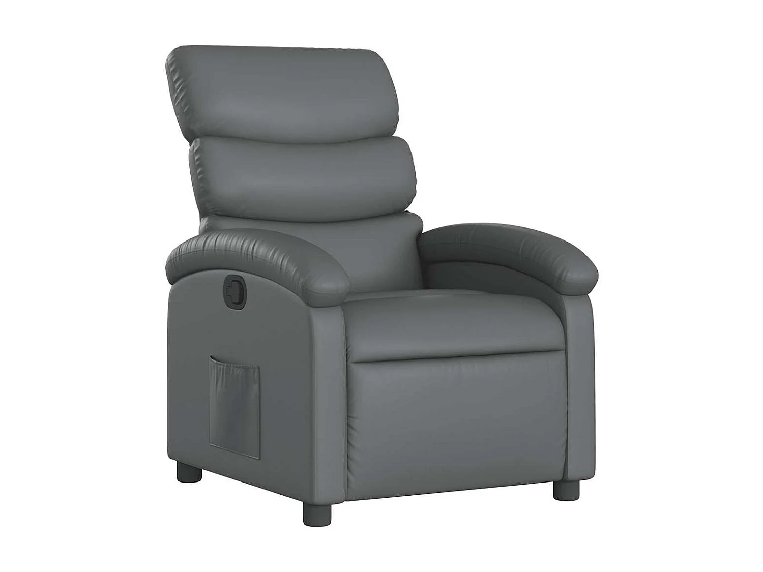 Relaxsessel | Lounge Sessel für Wohnzimmer Grau Kunstleder SHL96243