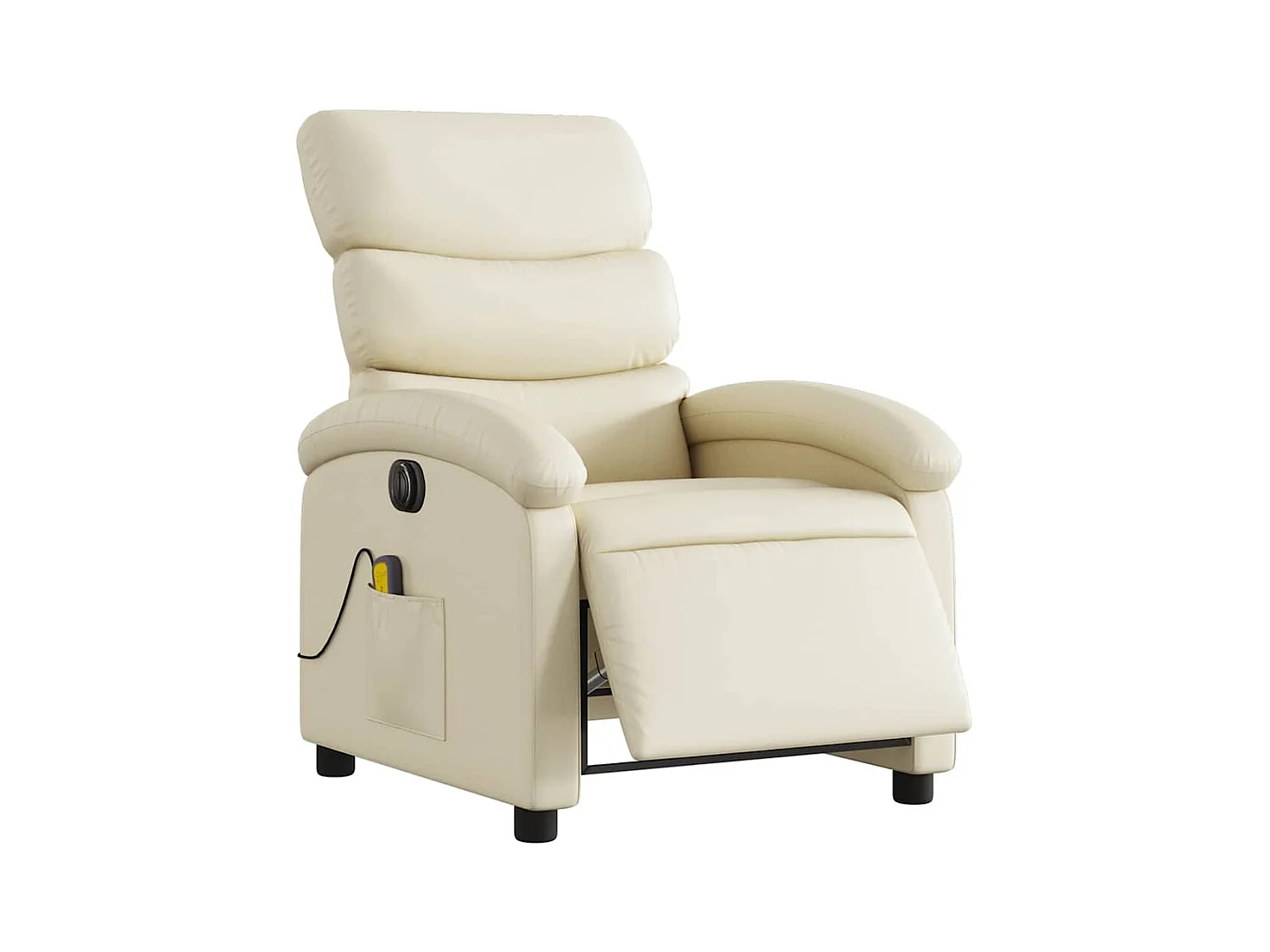 Sillón de salón | Silla | Sillón de masaje reclinable eléctrico cuero sintético crema SHL2126