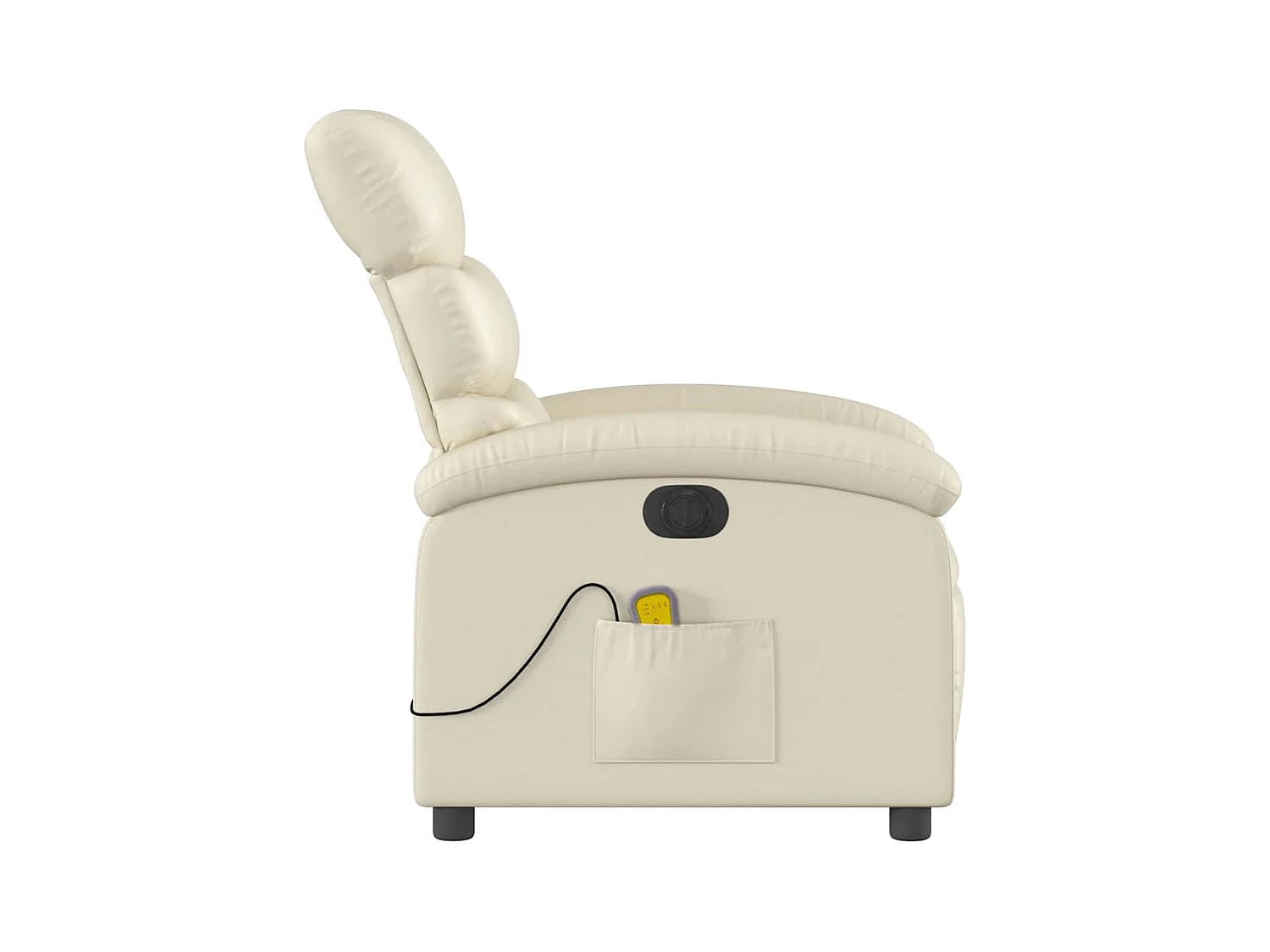 Sillón de salón | Silla | Sillón de masaje reclinable eléctrico cuero sintético crema SHL2126