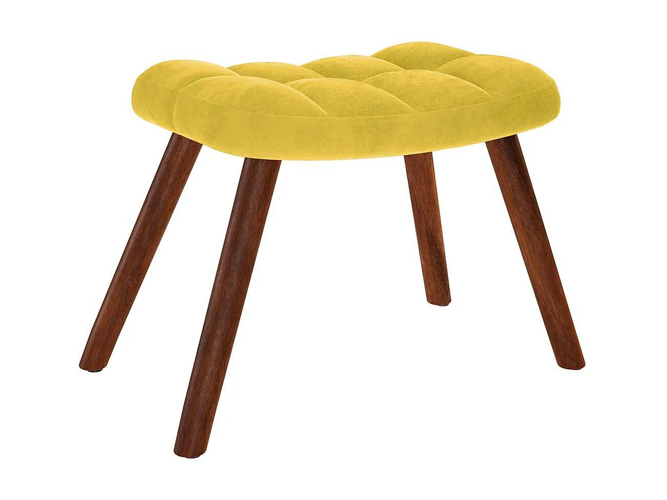 Relaxsessel mit Hocker | Lounge Sessel Gelber Samt SHL5764