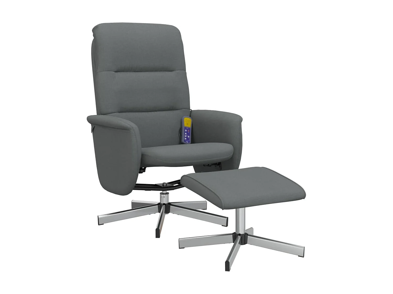 Bürostuhl-Massagesessel mit Fußhocker Dunkelgrau Stoff SHL6202