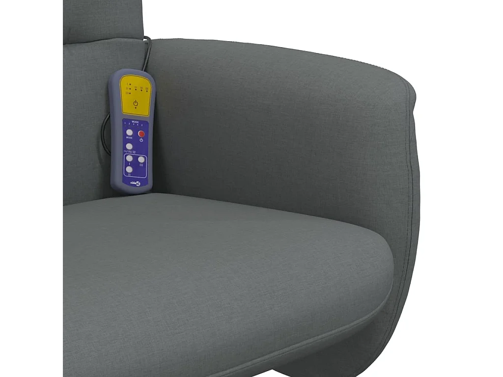 Bürostuhl-Massagesessel mit Fußhocker Dunkelgrau Stoff SHL6202
