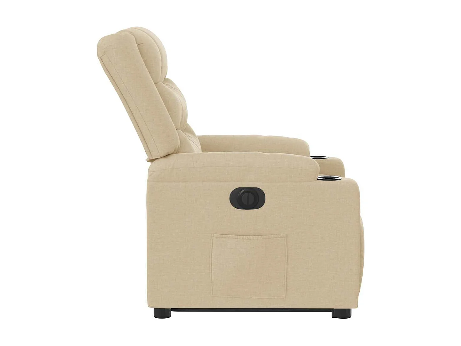 Silla de relax | Sillón eléctrico reclinable elevable de tela color crema SHL7534
