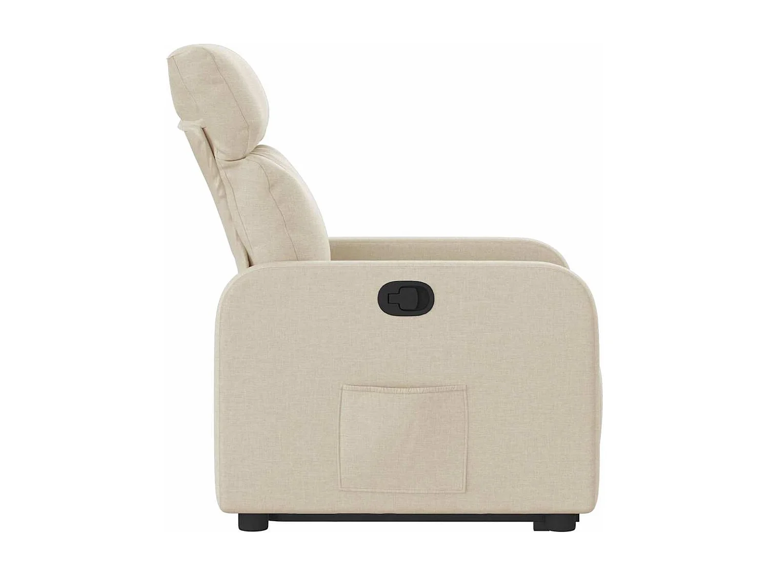 Fauteuil inclinable-Chaise de relax-Fauteuil salon Crème Tissu SHL1771