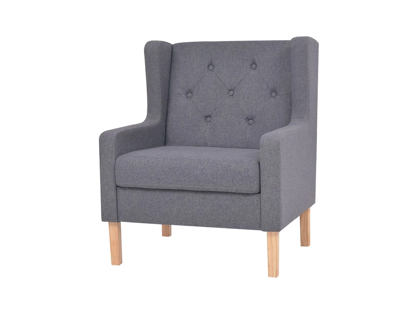 Sillón de salón | Silla de relax | Sillón de tela gris SHL8404