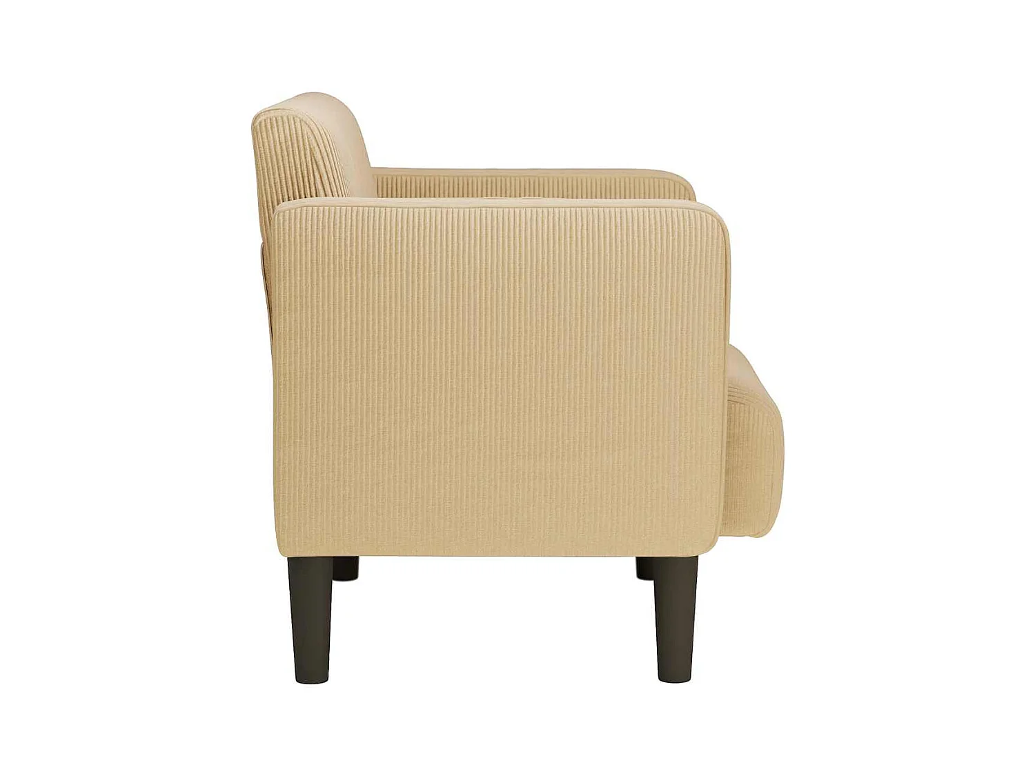 Sillón de relax con reposabrazos tejido pana gris verdoso 54 cm SHL3242