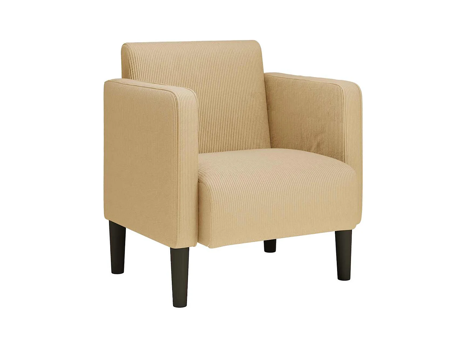 Fauteuil Salon | Canapé-chaise accoudoirs gris-vert 54 cm tissu velours côtelé SHL3699