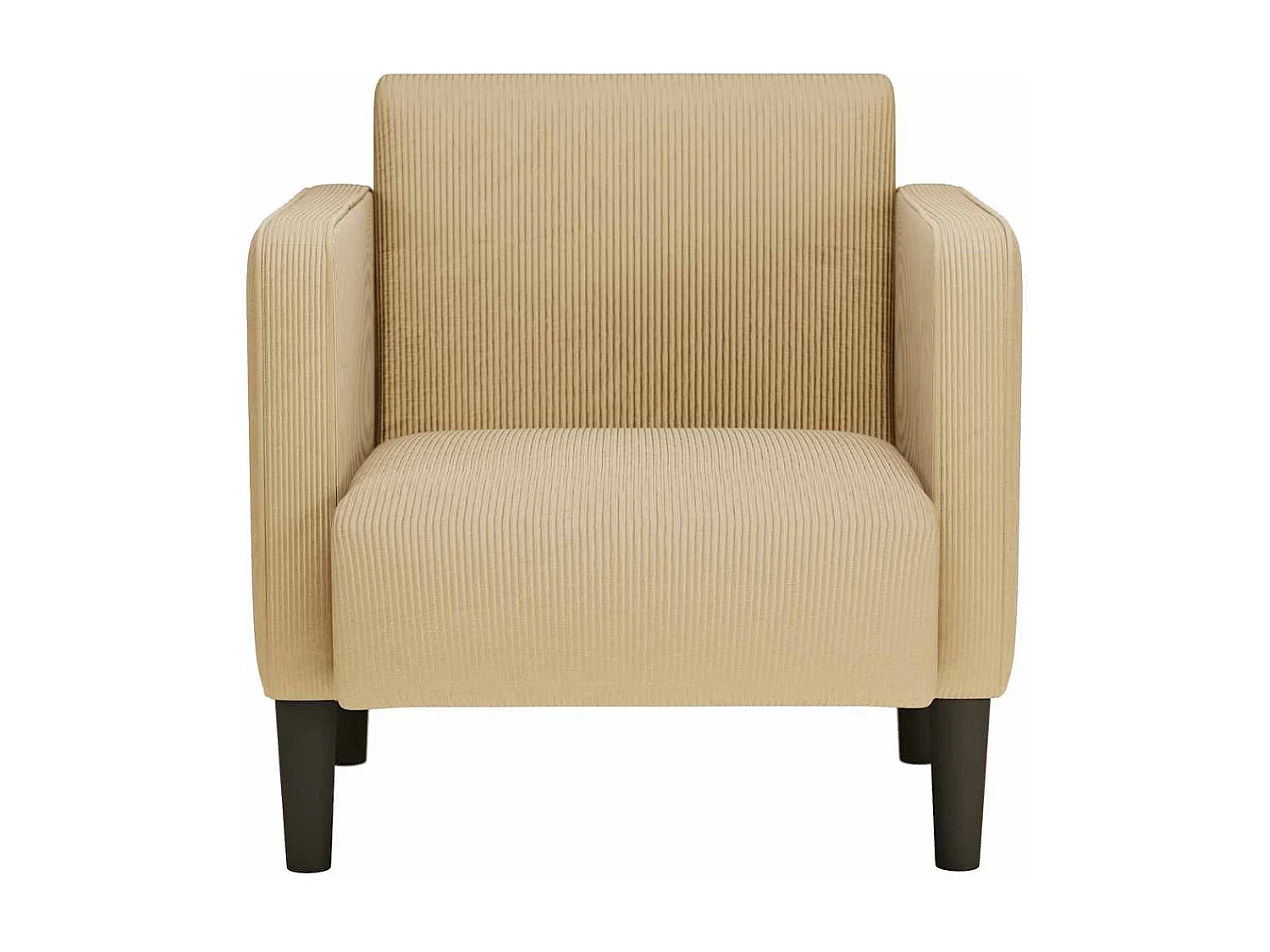 Fauteuil Salon | Canapé-chaise accoudoirs gris-vert 54 cm tissu velours côtelé SHL3699