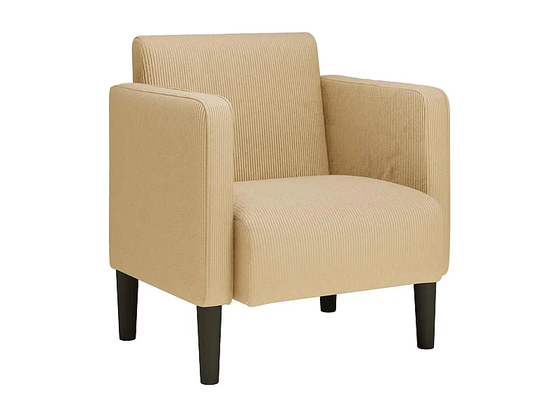 Fauteuil Salon | Canapé-chaise accoudoirs gris-vert 54 cm tissu velours côtelé SHL3699