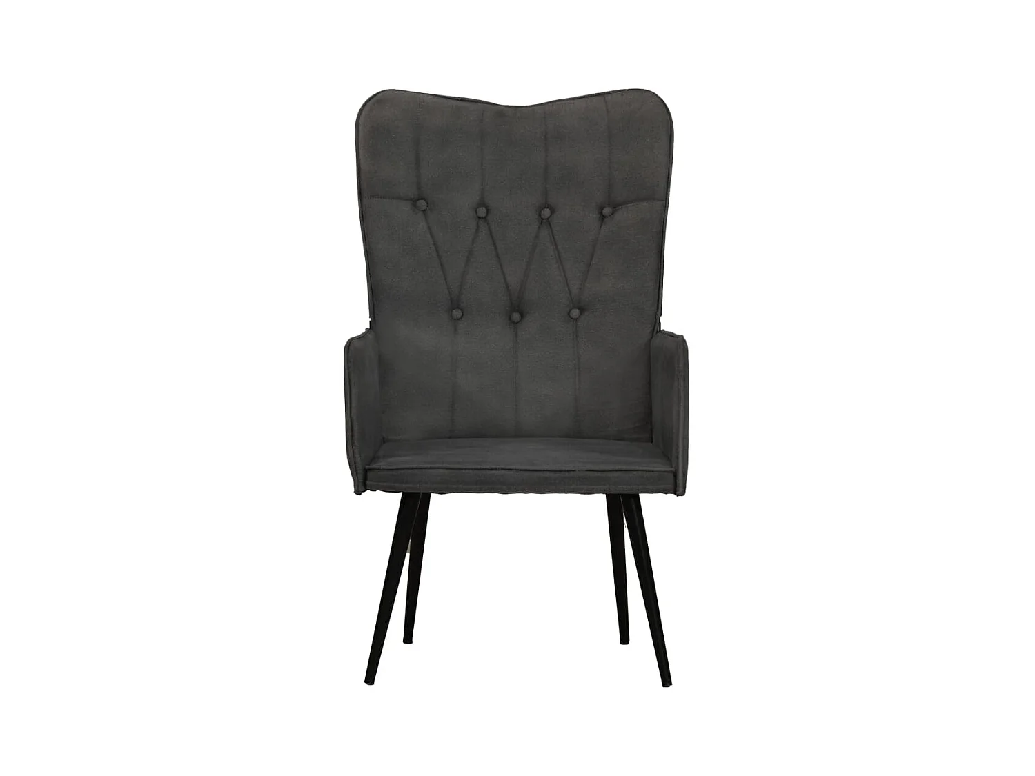 Sillón de salón | Silla | Sillón orejero de lona negro SHL5613