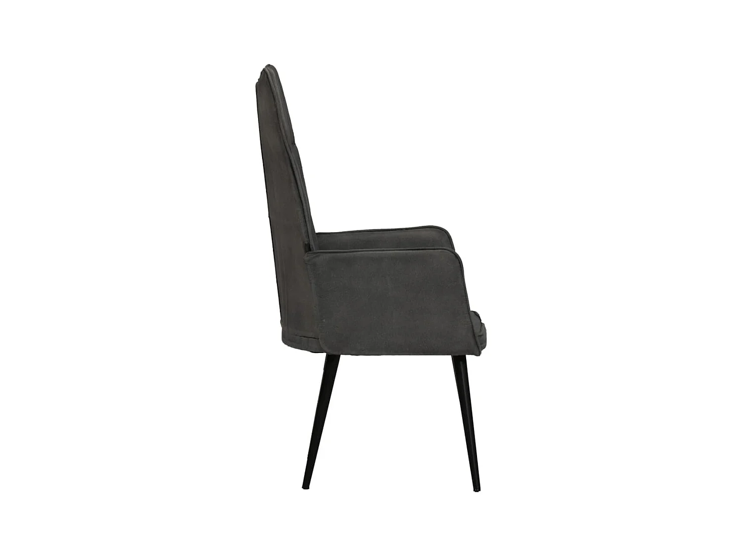 Sillón de salón | Silla | Sillón orejero de lona negro SHL5613